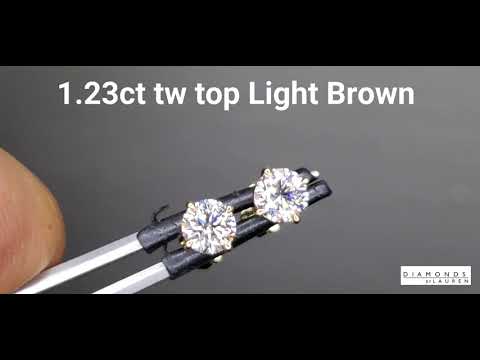 1.23ct Diamond Stud Earrings R9266