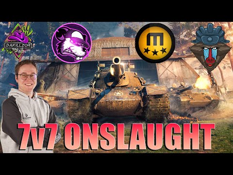 7 Streamers, 1 Platoon: 2+ Hours of ONSLAUGHT Mode! | World of Tanks