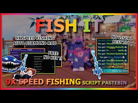 FISH IT Script Pastebin 2026 AUTO FARM, 9X SPEED FISHING, DIAMOND ROD, INSTANT FISHING (NO KEY) 💎🐟