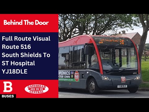 FULL ROUTE VISUAL | Nexus Bus Route 516 - South Shields to South Tyneside Hospital | YJ18DLE