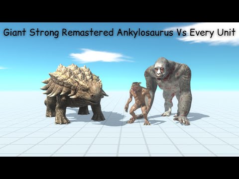 Giant Strong Remastered Ankylosaurus Vs Every Unit ARBS |Animal Revolt Battle Simulator
