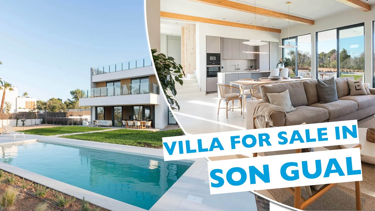 Elegant new villa with panoramic views and a large pool in Son Gual
