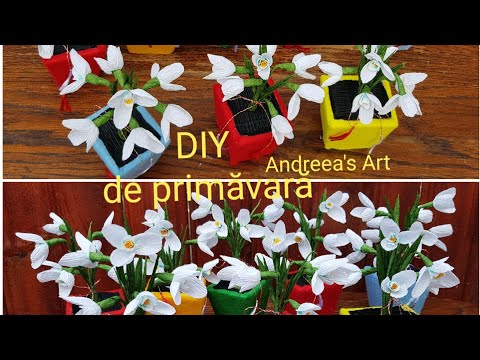 Crepe Paper Snowdrops  Ghiocei De Hartie