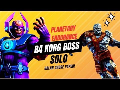 R4 Korg Boss SOLO | R3 Galan DESTROYS | Planetary Endurance | Marvel Contest of Champions