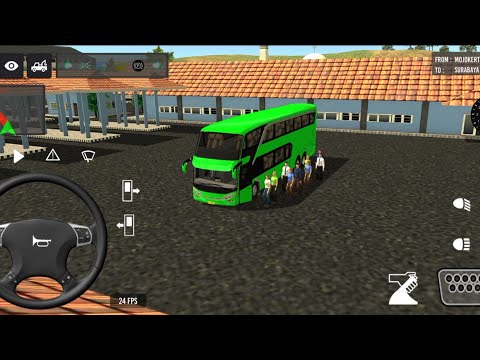 BUS SIMULATOR INDONESA || Bus 🚌 Driving 👮 City euro Coach bus Simulator 🔥 -Android Gameplay Bus 2024