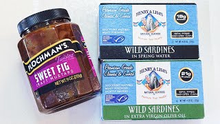THINGS ARE GETTING WEIRD!  Henry & Lisa's sardines + Plochman's sweet fig mustard!