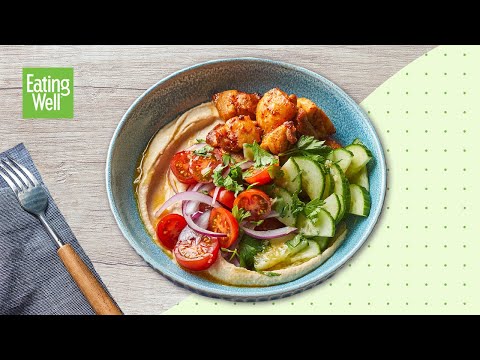 Lemony-Garlic Chicken & Hummus Bowls For a Tasty, Heart-Healthy Diet | Prep School | EatingWell
