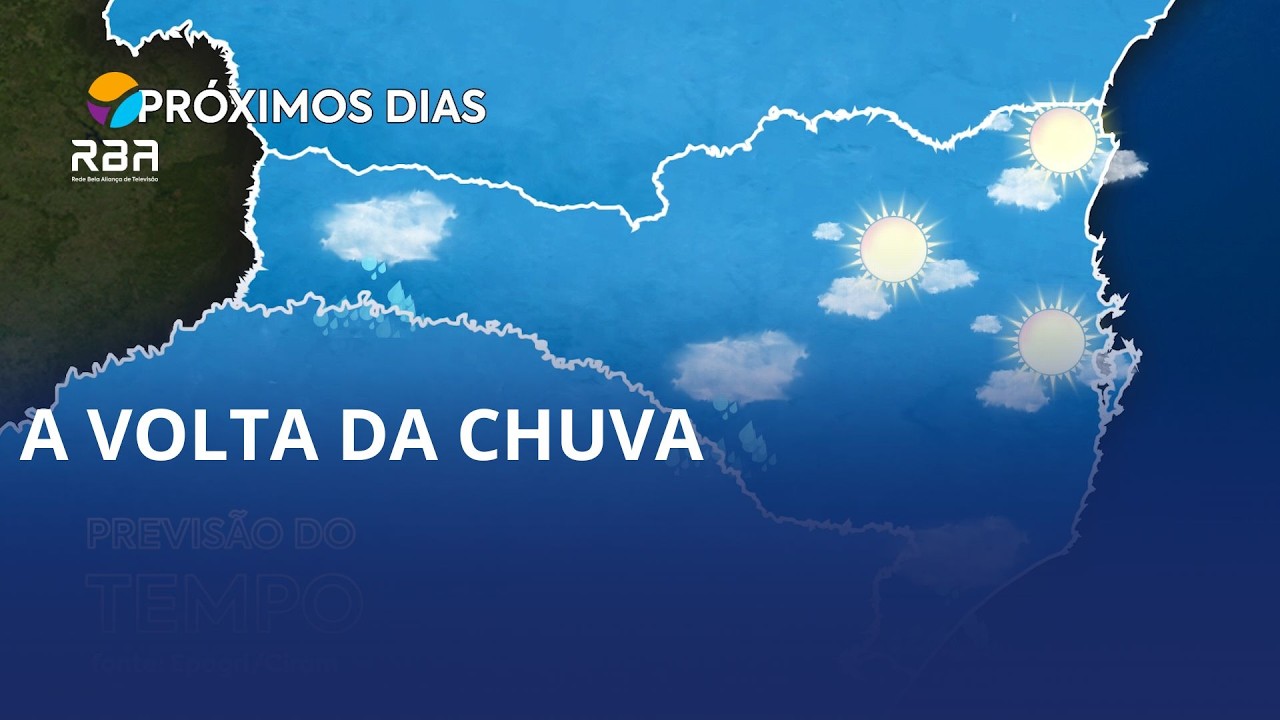 Nos próximos dias, sistemas de chuva que têm atuado no sul devem chegar ao Alto Vale