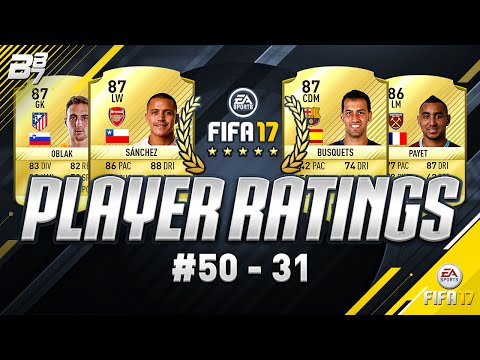 OFFICIAL FIFA 17 PLAYER RATINGS! 50-31 #FIFA17Ratings Video