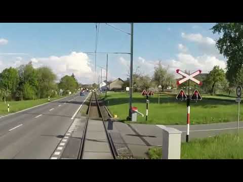 Amazing Switzerland Cabview with mount PILATUS and Luzern Lake -- Lenzburg - Luzern via Beinwil sbb