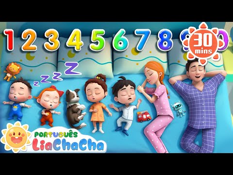 Eram Dez na Cama | Compilação | LiaChaCha em Português - Música Infantil & Canção de Ninar
