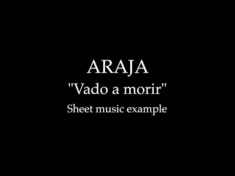 F. Araja, Vado a morir - Sheet music example