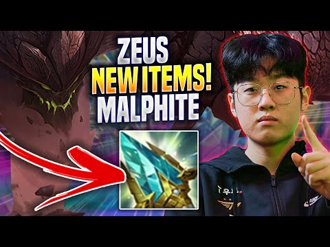 ZEUS TRIES MALPHITE WITH NEW ITEMS! - T1 Zeus Plays Malphite TOP vs Jayce! | Preseason 2023