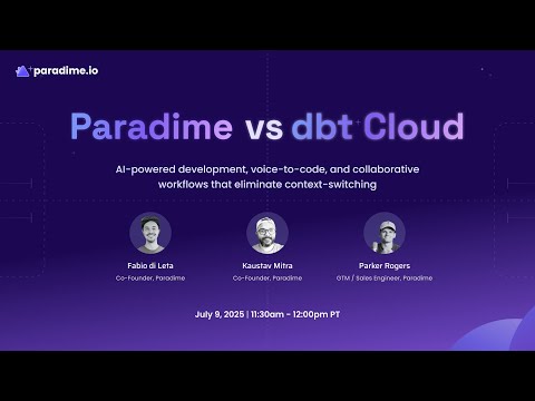Paradime vs dbt Cloud: Smarter Development with AI, Docs & Voice-to-Code