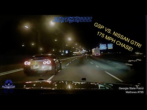 INSANE CHASE! Nissan GTR Takes The Georgia State Patrol On 175MPH Pursuit!