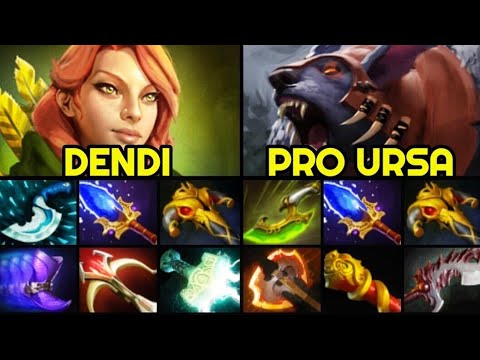 DENDI Intense Hard Game vs 6 Slotted Ursa — Scepter Build Windranger