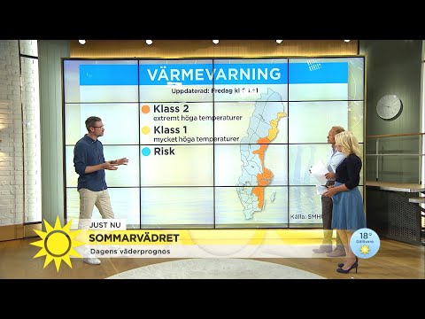 Sommarvädret – här är det störst åskrisk - Nyhetsmorgon (TV4)