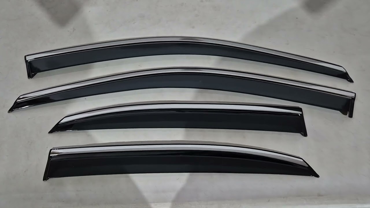 Ветровики с хромированным молдингом Niken Luxury (4 шт) Video 1