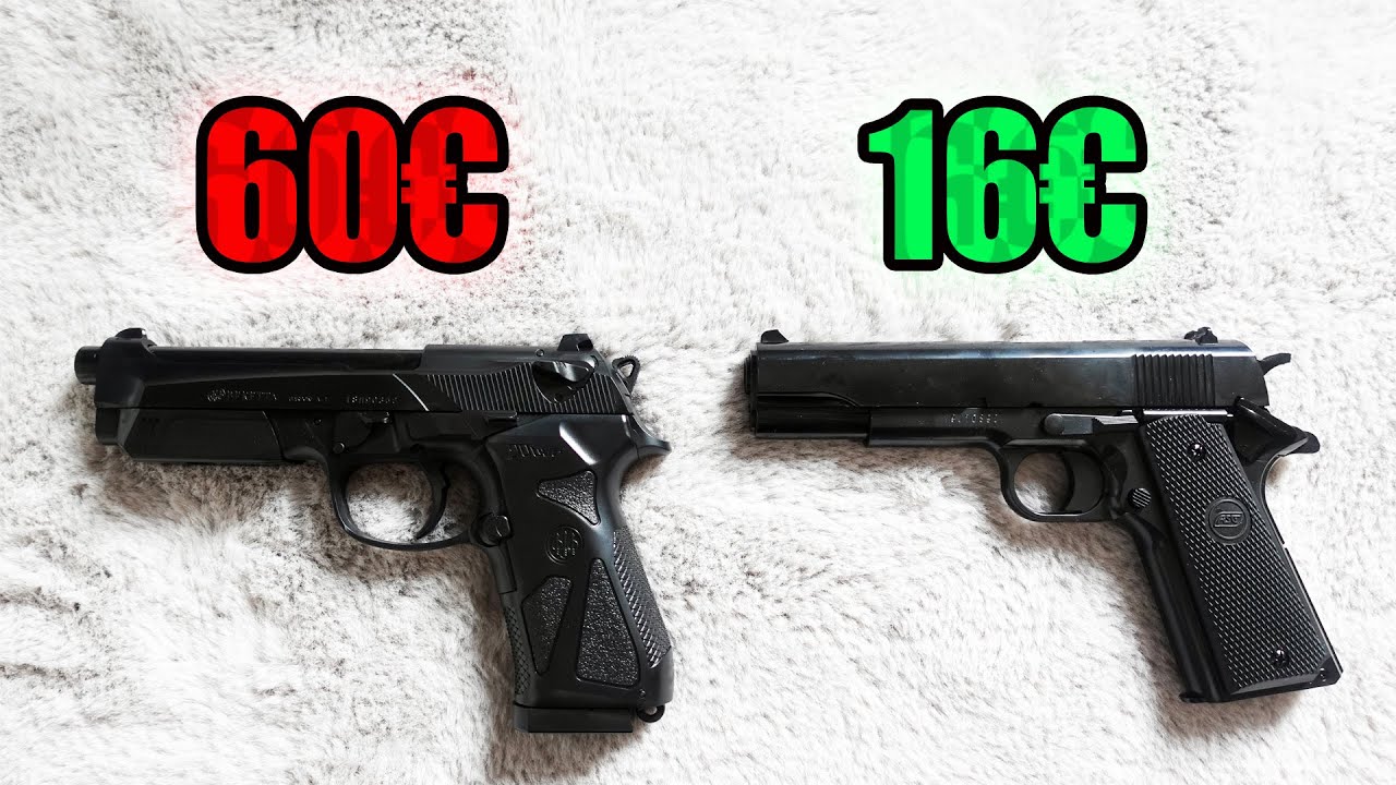 60€ Softair Pistole vs 16€ Softair Pistole - erschreckender Vergleich 😱