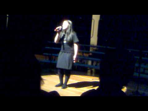 Tutasi singing at school concert