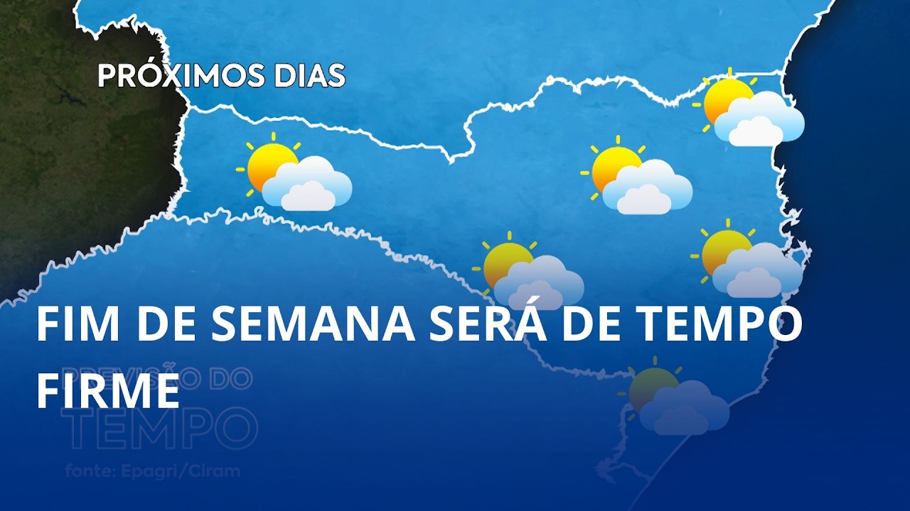 ☀️ Fim de semana será de tempo firme em Santa Catarina