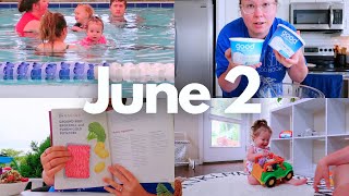 JUNE 2 VLOG | alice's first swim class, meal planning, protein oats, playing the switch + more