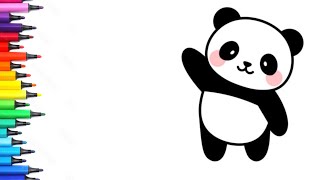 Learn to Draw a Panda | Easy Drawing, Painting and Coloring | Fun Activity for Kids |Toddlers_Child