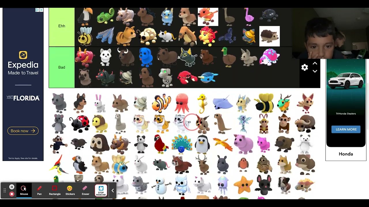 Create a Roblox   ADOPT ME   Rank ALL Pets Tier List   TierMaker 1