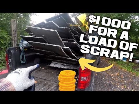 I made over $1000 cashing in this truck full of scrap metal.