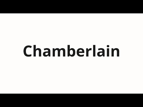 How to pronounce Chamberlain
