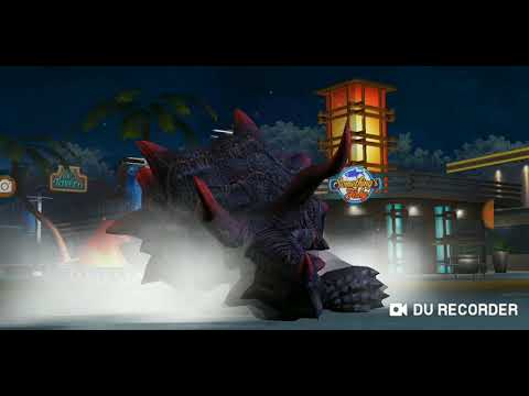 Jurassic World the Game: Fighting Vulcan 19 Triceratops Boss + T. Rex vs. Vulcan 19