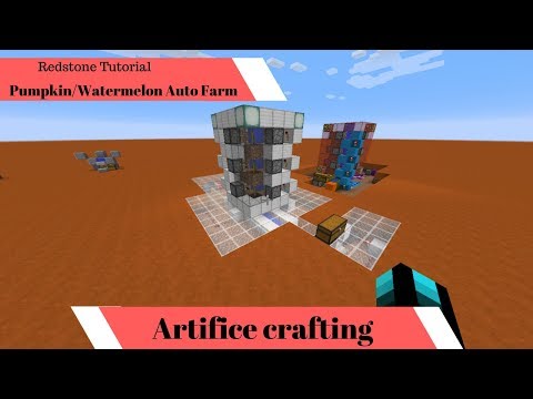 Minecraft Auto Watermelon/Pumpkin Farm - Redstone Tutorial 1.12.2