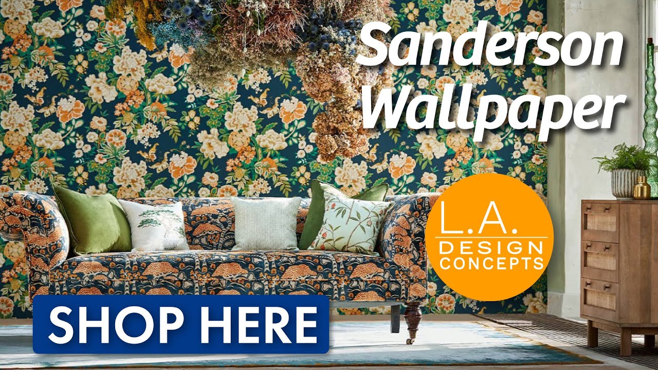 Elevate Your Space with Sanderson Wallpaper Collection | Largest Collection of Designer Wallpaper