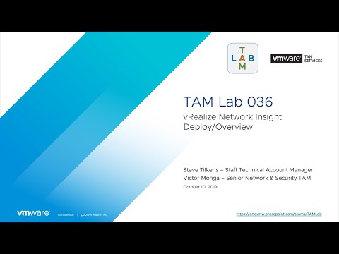 TAM Lab 036 - vRealize Network Insight Deploy/Overview