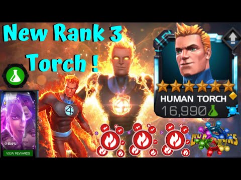 New 6* Rank 3 Human Torch! Melting Through Act 6 Bosses! Fifth R3! - Marvel Contest of Champions
