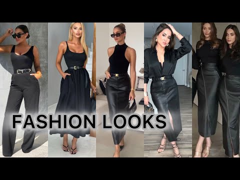 MODA 2025 MUJER Cómo Combinar EL COLOR NEGRO EN TUS OUTFITS | TENDENCIAS MODA ￼