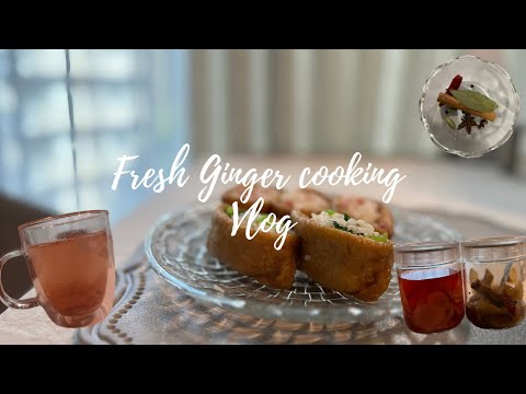 {Vlog Gunma} Día de cocina con jengibre fresco👩‍🍳Hice ginger ale/jengibre rojo casero