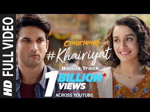 Full Song: KHAIRIYAT (BONUS TRACK) | CHHICHHORE | Sushant, Shraddha | Pritam, Amitabh B|Arijit Singh