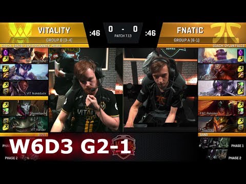 Vitality vs Fnatic | Game 1 S7 EU LCS Summer 2017 Week 6 Day 3 | VIT vs FNC G1 W6D3