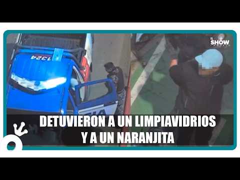 Detuvieron a un limpiavidrios y a un naranjita