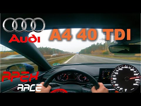 🚗 2021 Audi A4 40 TDI | POV | TOP Speed German Autobahn | 0-100