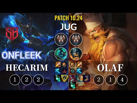 SB OnFleek Hecarim vs Olaf Jungle - KR Patch 10.24