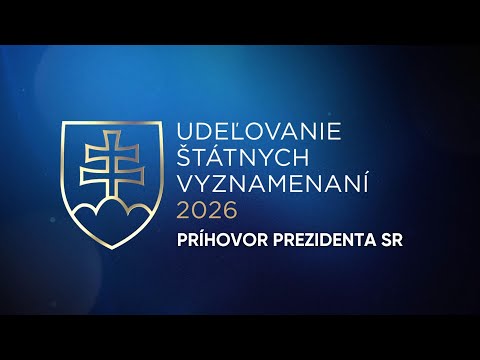 Udeľovanie štátnych vyznamenaní 2026 - príhovor prezidenta SR