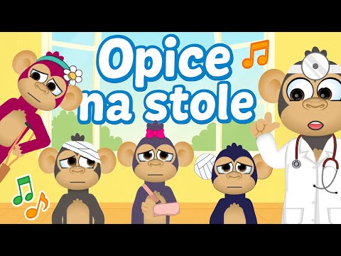 Opice na stole | Pesničky pre deti | Detské piesne | Náučné | Opice | Po slovensky