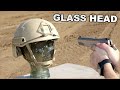 Will this BULLETPROOF HELMET protect this GLASS HEAD?