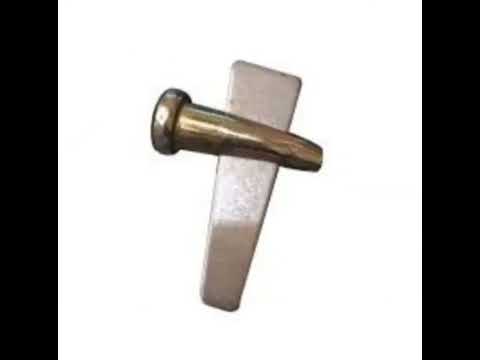 Long golden wedge and clip, size: 70 mm