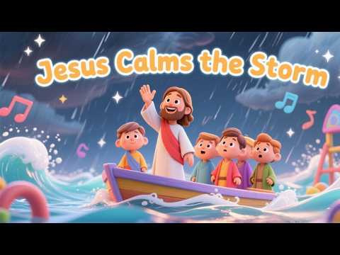 Jesus stillt den Sturm 🌊 | Bibellied für Kinder über Vertrauen 🌟
