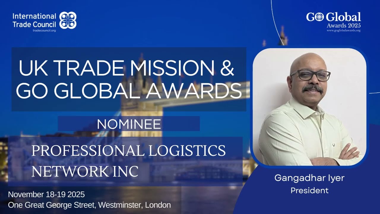 PROFESSIONAL LOGISTICS NETWORK INC. Nominated for the 2025 Go Global Awards