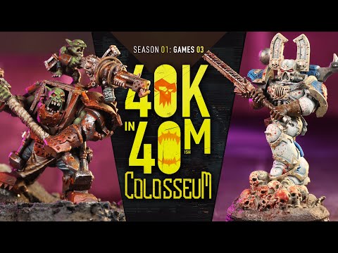 World Eaters vs Orks! Fight, Fight, Fight! King of the Colosseum 40k in 40m