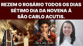 SÉTIMO DIA DA NOVENA EM HONRA Á SÃO CARLO ACUTIS, REZEM O ROSÁRIO TODOS OS DIAS.